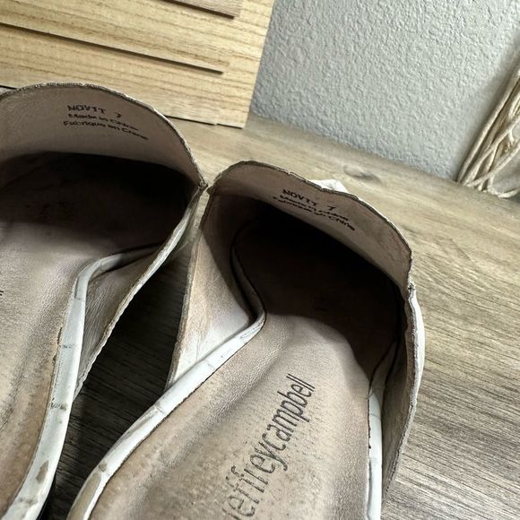 Jeffrey Campbell White Novit Pointed Toe Mules Size 7 - Picture 10 of 13